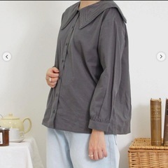 【即購入OK】ピンタックビック襟ブラウス＊サマンサモスモス＊SM2