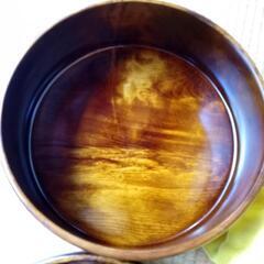 木製お茶櫃　ちゃびつ　外径約３３cm　きれいな状態の画像