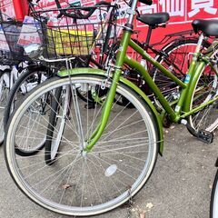🍏レトロ🍏27インチ シティサイクル🍏グリーン🍏オシャレなデザイ...