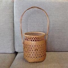 レトロ 竹かご 籠 花入れ 茶道具 小物入れにも　/MJ-100...