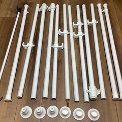 山善 突っ張りハンガーラック トリプル 衣類収納 幅160-292cm
