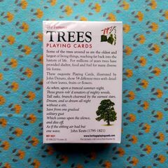 イギリス製・世界のツリー（木）・トランプカード（未開封）の画像