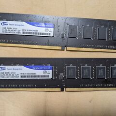 デスクトップ用メモリ　DDR4 4G2枚
