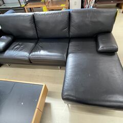 【ジモティ来店特価！！】　コーナーソファー　ブラック　J-1102