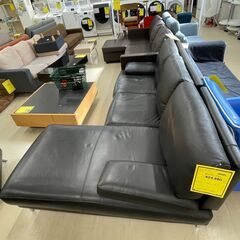 【ジモティ来店特価！！】　コーナーソファー　ブラック　J-1102の画像