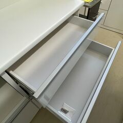 【ジモティ来店特価！！】　食器棚　松田家具　ホワイト　J-1104の画像