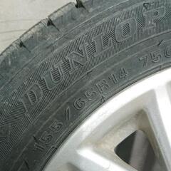 ホンダ n-one 純正op 14インチアルミホイール ダンロップ 155/65R14 冬タイヤセット の画像
