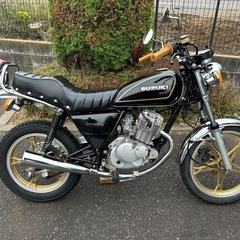 GN125H カスタム　黒　旧車スタイル　吸い込み　スズキの画像