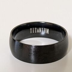 チタン鋼/シンプルブラックリング②（新品）23 号の画像
