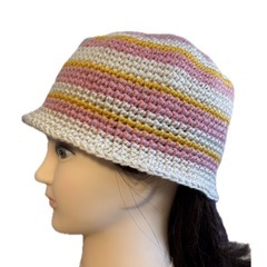 クロシェハット⭐️5枚目はデザイン違いのイメージ画像になります！クラッシャーハットの画像