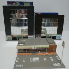 ジオコレ(1/150) TOMIX 複合ビル二種類とセブンイレブン