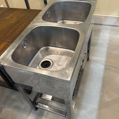 二槽シンク 900 450 800 の画像