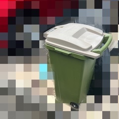キャスターペール 90L ゴミ箱 グリーン 1個 幅468×奥行575×高さ824mm 日本製 キャスター付き ダストボックスの画像