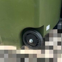 キャスターペール 90L ゴミ箱 グリーン 1個 幅468×奥行575×高さ824mm 日本製 キャスター付き ダストボックスの画像