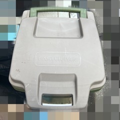 キャスターペール 90L ゴミ箱 グリーン 1個 幅468×奥行575×高さ824mm 日本製 キャスター付き ダストボックスの画像