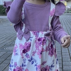 ワンピース  80 パープル 花柄の画像