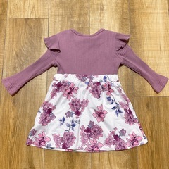 ワンピース  80 パープル 花柄の画像