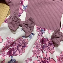 ワンピース  80 パープル 花柄の画像