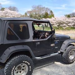 車検有り クライスラー JEEP TJ ラングラー 5速MT ハーフドア 8ナンバー  付属品多数付きの画像