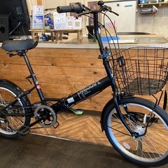 【美品！ LEDオートライト】6段変速　20インチ折りたたみ自転...