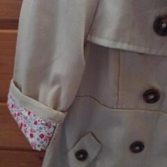 新品未使用 子供用 トレンチコート アウター 花柄 90センチ 可愛いの画像