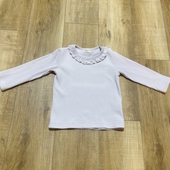 トップス 長袖　80 薄紫 レース