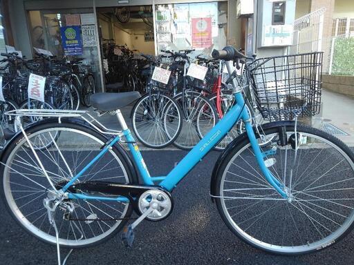 中古自転車３３３２　前後タイヤ新品！　２７インチ　６段ギヤ　ダイナモライト