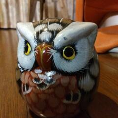 ミミズクの貯金箱