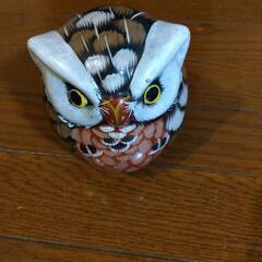 ミミズクの貯金箱の画像