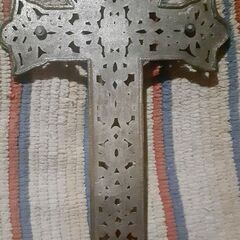 ☦️ロザリオ インテリア 真鍮製？ 十字架 昭和レトロ 貴重の画像