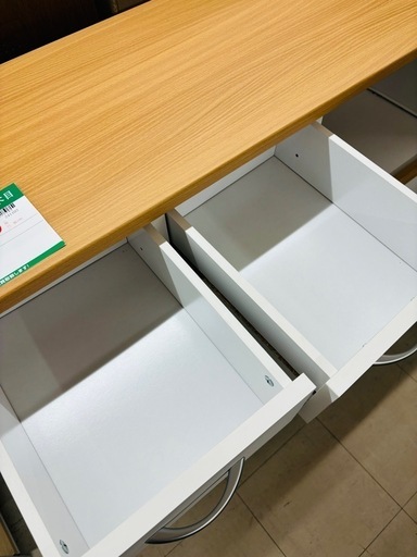 ★847『キッチンをより快適に！』　キッチンカウンター 白×木目 　リサイクルマート鹿児島宇宿店