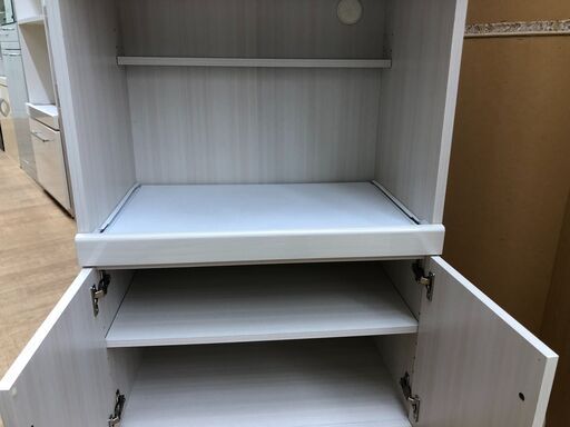 ★ジモティ割あり★  食器棚 白　ホワイト W60×D40×H176 クリーニング済み SJ7684