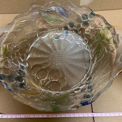 ガラス大皿　ガラス製食器の画像