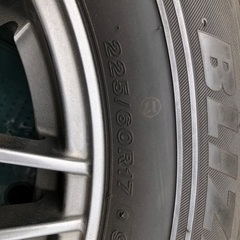 値下　No.100スタッドレス225/60/17 5H PCD114.3 アルミ付4本セットの画像