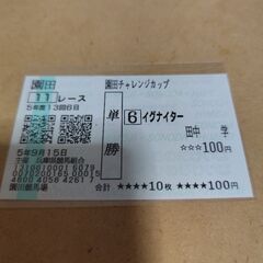 2023年　園田チャレンジカップ　イグナイター　現地購入単勝馬券の画像