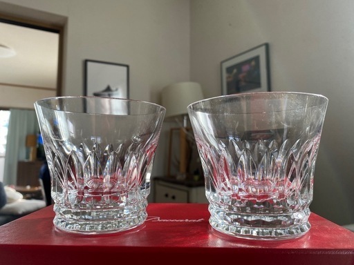 【未使用品】Baccarat 2021年 カットクリスタルグラス 2個セット