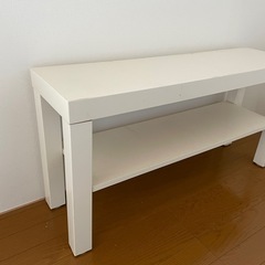 残り一台⭐️美品⭐️IKEAイケア 木製 テーブル ロー カフェ サイド ホワイト の画像