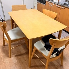 木製ダイニングテーブルセット