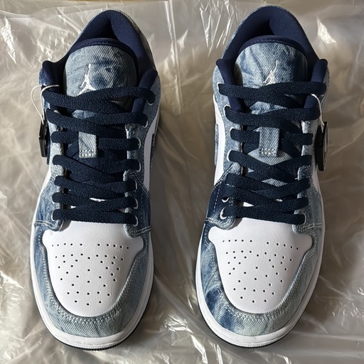 服/ファッション Nike Air Jordan 1 Low Washed Denim 27.5cm