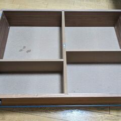 無印良品 ベッドフレーム下収納 ウォールナット材 2個セットの画像