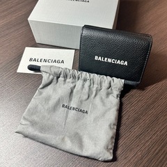Balenciaga ブラック 三つ折り財布 BALENCIAGA バレンシアガ 三つ折り財布 黒