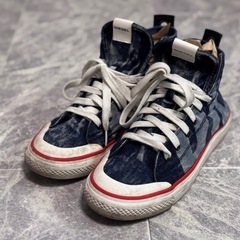 決まりました☆DISEL☆ハイカットスニーカー☆デニム生地☆26...