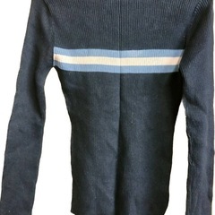 M ネイビー ストライプ セーター