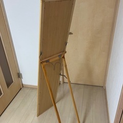 【海外移住のため無料引き渡し】 姿見(ウッド調フレーム)の画像
