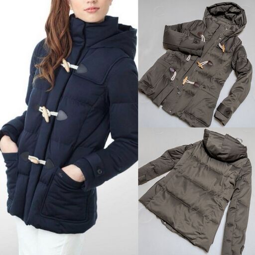 38(Sサイズ) LACOSTE(ラコステ) ダッフルコート ダウンコート カーキ 超美品 透湿 防風 耐水 BF095E 定価 \47,300 レディース