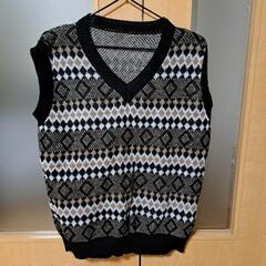 【未使用品】毛糸のベスト　ビジネスでもカジュアルでも　欧米Lサイ...