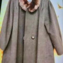 ロングコートカシミヤチンチラフォックス黒198000円