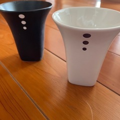 【新品未使用】白黒楕円形食器セット 3点セット 大皿 お椀 コップ キレイの画像