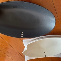 【新品未使用】白黒楕円形食器セット 3点セット 大皿 お椀 コップ キレイの画像