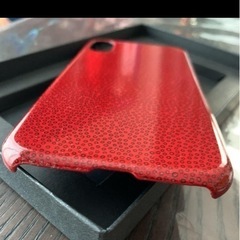 iPhone XSケース　津軽塗り　七々子塗りの画像